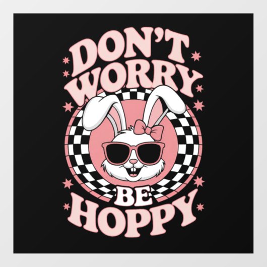 ホッピーのイースターバニーウサギを心配しない ウィンドウサイン (シート)