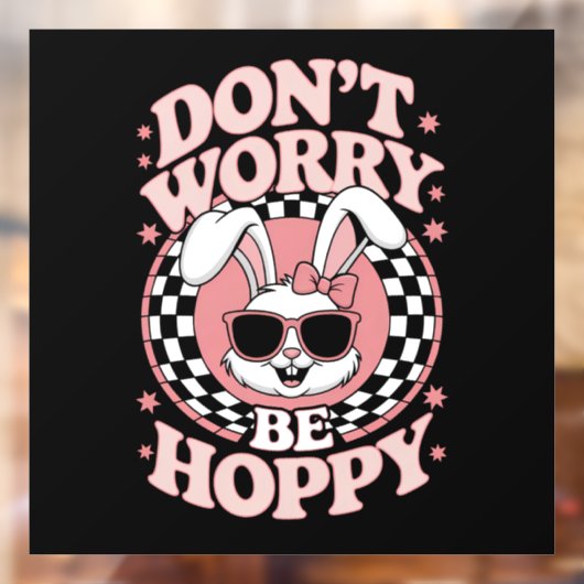 ホッピーのイースターバニーウサギを心配しない ウィンドウサイン (シート2)