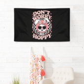 ホッピーのイースターバニーウサギを心配しない 横断幕 (インサイチュ)