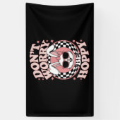 ホッピーのイースターバニーウサギを心配しない 横断幕 (縦)