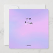 ホッピーのイースターピンクかわいいバニーカード シーズンカード (裏面)