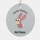 ホッピーのイースターピンクバニー セラミックオーナメント (左)