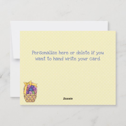 ホッピーのイースターボーイとガールバンニ絵を描ーズエッグ シーズンカード (裏面)