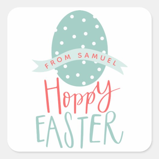 ホッピーのイースター卵 スクエアシール (正面)