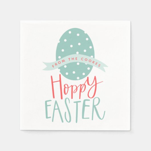 ホッピーのイースター卵 スタンダードカクテルナプキン (正面)