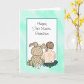 ホッピーのイースター孫カードを持っている カード (黄色い花)