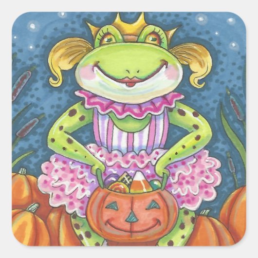 ホッピーのハロウィーンカエルSTICKERSシートスクエア スクエアシール (正面)