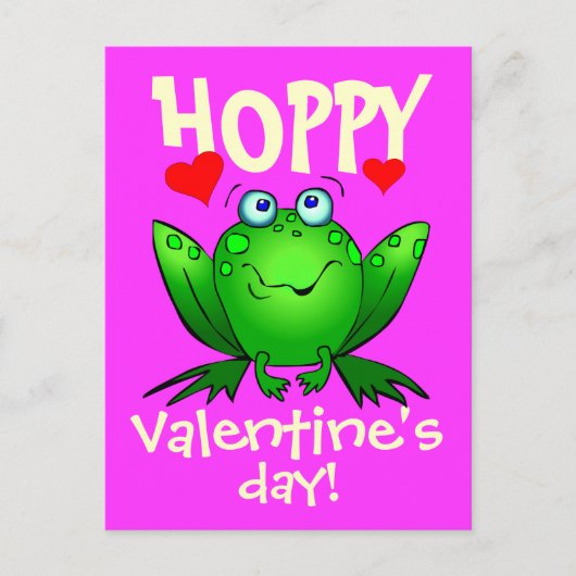 ホッピーのバレンタインデーのカガエルはがき シーズンポストカード (正面)