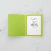 🐰ホッピーのピクレボールイースター、かわいい緑 カード (内部)