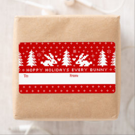 ホッピーの休日すべてのバニーかわいいウサギから ラベル