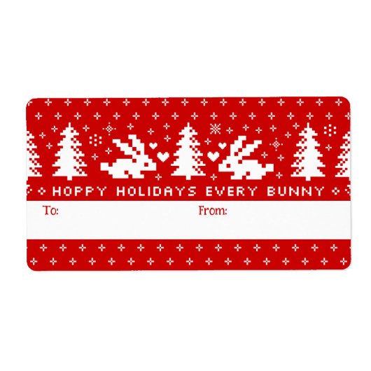 ホッピーの休日すべてのバニーかわいいウサギから ラベル (正面)