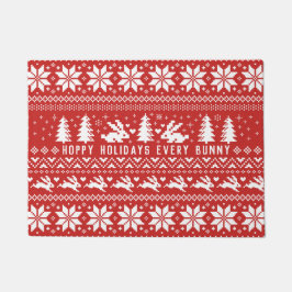 ホッピーの休日すべてのバニー |クリスマス ドアマット