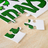 ホッピーの休日マンガクリスマスカエルのベルズ弓 ジグソーパズル (側面)