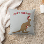 ホッピーの休日！クリスマスカンガルー クッション (ブランケット)