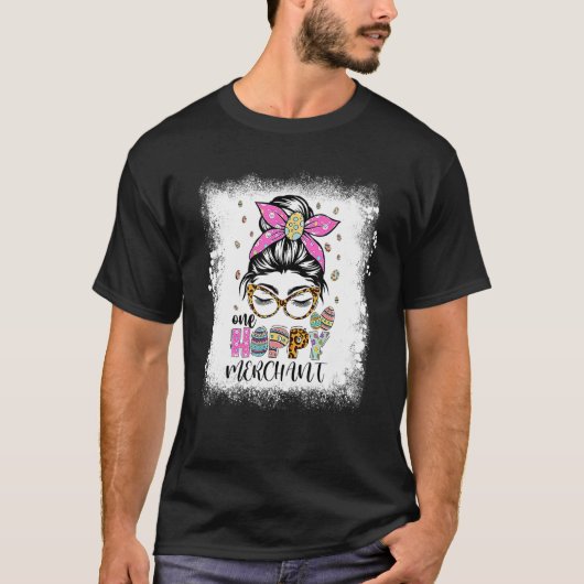 ホッピーの商人バニー・イースターの日の漂白 Tシャツ (正面)