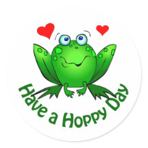 ホッピーの日かわいいグリーンカエルとハート