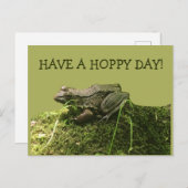 ホッピーの日のカエルの写真を緑に ポストカード (正面/裏面)