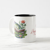 ホッピーの縁結び本好きカエル ツートーンマグカップ (正面左)