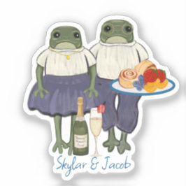 ホッピーアワーのカエル ウェディング イラスト シール