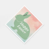 ホッピーイースターバニーウォーターカラーデザイン スタンダードランチョンナプキン (角)