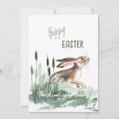 ホッピーイースターバニーパステルフローラ水彩 シーズンカード (正面)