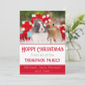 ホッピーカスタムクリスマスのバニー写真 シーズンカード (スタンド正面)