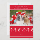 ホッピーカスタムクリスマスのバニー写真 シーズンカード (裏面)