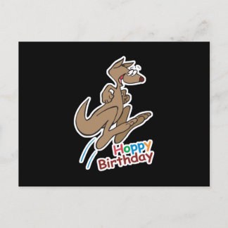 ホッピーハッピーバースデーカンガルー ポストカード
