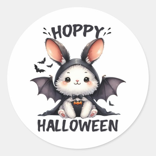 ホッピーハロウィンバニーウサギ ラウンドシール (正面)