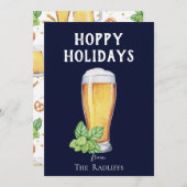 ホッピーホリデー ビールグラス フラット ブルー ホリデーカード (正面/裏面)