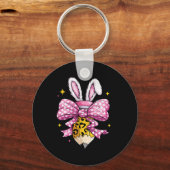 ホッピー先生かわいいコケットボウバニーイースターデイK キーホルダー (正面)