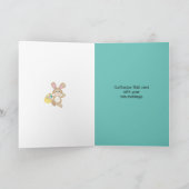 ホッピー復活祭うさぎ折りグリーティングカード カード (内部)