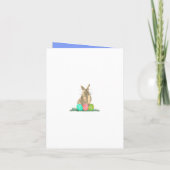 ホッピー復活祭かわいいバニーとエッグボホフローラ カード (裏面)