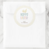 ホッピー復活祭バニー耳クラシック丸ステッカー ラウンドシール (バッグ)