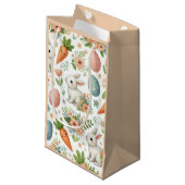 ホッピー復活祭 – バニー&ニンジン抱き枕 スモールペーパーバッグ (正面アングル)