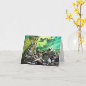 ホッピー誕生日カエルのカード カード (黄色い花)