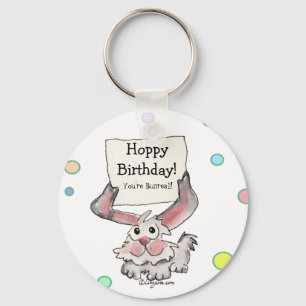 ホッピー誕生日ブンリアルかわいいパーソナライズされたキーチェーン キーホルダー