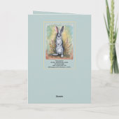 ホッピー誕生日絵画ウサギのアートかわいい動物 カード (裏面)