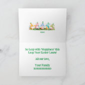 「ホッピー」うるう年イースター格言バンニーズカエル卵 カード (内部)