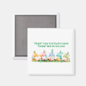 「ホッピー」うるう年イースター格言バンニーズカエル卵 マグネット (正面/裏面)