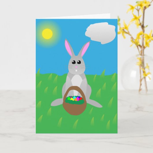 ホッピー・イースター！ カード (黄色い花)