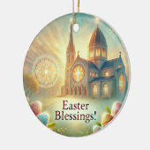 「ホッピー・イースター：愛と笑いの日」 セラミックオーナメント (左)