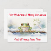 ホッピー・カエルの新年の願い シーズンポストカード (正面/裏面)