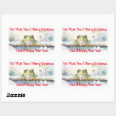 ホッピー・カエルの新年の願い 長方形シール (シート)