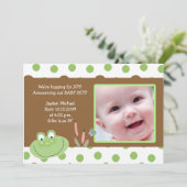 ホッピー・カエルベビー写真誕生のお知らせ 案内状 (スタンド正面)