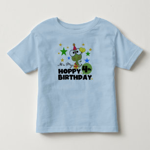 ホッピー・カエル4th誕生日Tシャツとギフト トドラーTシャツ