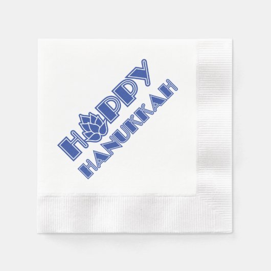 ホッピー ハヌカ 縁ありカクテルナプキン (正面)