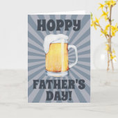 ホッピー·ファザーズ·デイ·ビール·マグ·ブルー·日が差すこと カード (黄色い花)