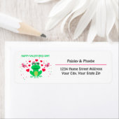 「ホッピー」フロッグハッピーバレンタインデー差出人住所 ラベル (インサイチュ)