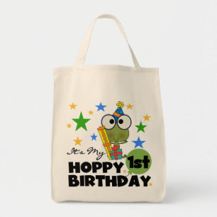 ホッピー・フロッグ1st誕生日Tシャツとギフト トートバッグ
